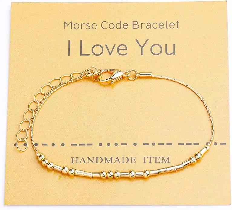 I Love You Morse Code Bracelet