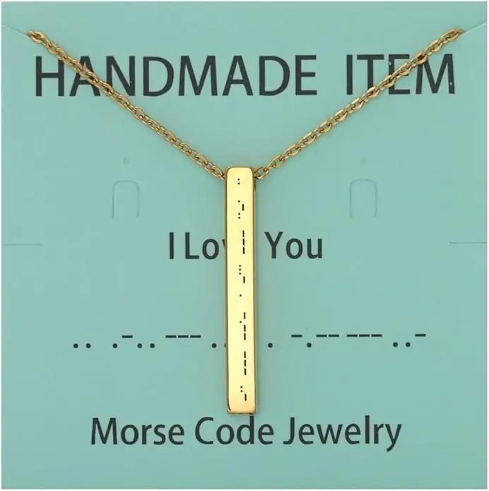 I Love You Morse Code Necklace