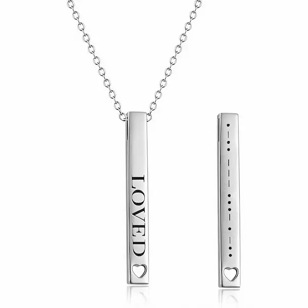 I Love You Morse Code Necklace